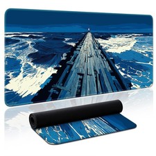 Aesthetic Desk Mat, Cute Coastal Pier Desk Pad Protector for Work and Decor, ... picture