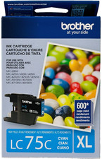 New Genuine Brother LC75XL Cyan Ink Cartridge MFC-J280W MFC-J425W picture