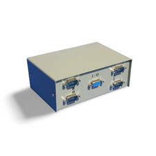 DB9 ABCD Switch 4 Male Ports and 1 Female Port - Beige picture