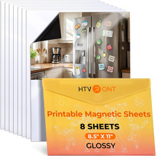 Printable Magnetic Sheets 8.5 X 11, Glossy 8Pcs for Inkjet Printers picture