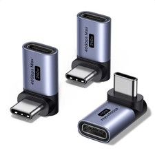 UGREEN 90 Degree USB C Adapter 3 Pack,Right Angle USB C Male to Female Adapter[4 picture