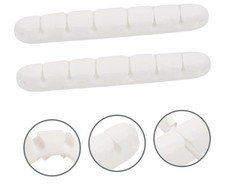 White Cable Clips home and office 5.31 in Plastic set 2 pcs picture