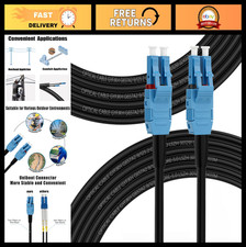 Outdoor Fiber Optic Cable 20M LC to LC, Uniboot Armored, Single Mode 1G/10GB, LS picture