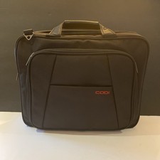 Codi Black Nylon Laptop Bag / Briefcase w Compartments w Shoulder Strap NWOT picture