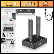 Dual-Bay M.2 Duplicator Cloner Dock Station, 20Gbps USB C NVMe SATA Reader, 2211 picture