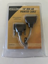 Sealed Fellowes 10FT IEEE 1284 Heavy duty PRINTER CABLE BRAND NEW picture