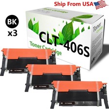 (3PK, Black) K406S Toner Cartridge CLT-406S for CLX 3300 3305 3305FN Printer picture