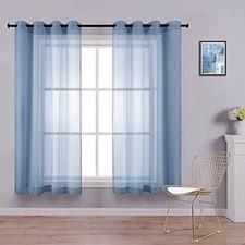  Curtains 45 Inch Length for Kitchen Grommet 52
