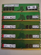 Lot of 5 - DDR4 8GB Desktop UDIMM PC Memory picture