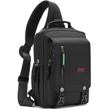 NICGID Sling Bags Chest Shoulder Backpacks, Laptop Backpack 14.1 inch, Black picture
