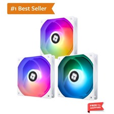 TL-C12CW-S X3 CPU Fan 120mm White ARGB Case Cooler, 4pin PWM Silent Computer ... picture