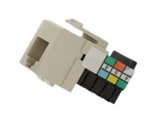 Leviton 41106-RT6 Voice Grade QuickPort Connector, Light Almond picture