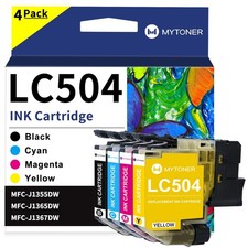 MYTONER LC504 Ink Cartridge 4PK for Brother MFC Printer picture