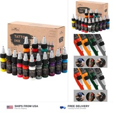 14 Colors Tattoo Ink Set,15ml 1/2oz Tattoo Ink Colors Set for Outlining&Shadi... picture