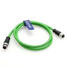 M12 A Code 5 Pin Male to Female Aviation Sensor Connector Green Cable 1M picture