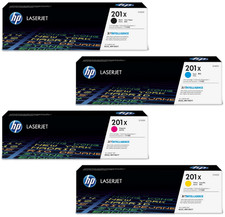 HP 201X High Yield Toner Set (Black,Magenta,Cyan,Yellow) - Pack Of 4 - NEW picture