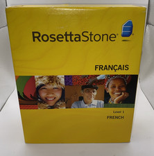 Rosetta Stone French Francais Level 1 Set for PC or Mac In Box Complete EUC picture