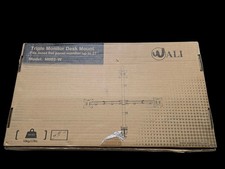 WALI M003-W Triple Monitor Desk Mount Stand 13-27 White 3 Arm VESA Open Box picture