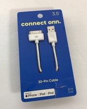 Connect Onn. 30 Pin USB iPod iPhone 4 Charge & Sync Cable 3.5 ft BRAND NEW picture