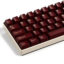 XVX Red Keycaps, Double Shot PBT Keycap Set 75 Percent, Cherry Profile Keyboard picture
