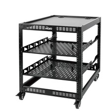 TECMOJO 12U Open Frame Network Rack for IT & AV Gear, with Casters, Black picture