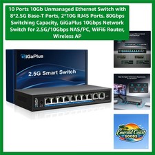 Unmanaged 10Gb Ethernet Switch with 2.5G Bases & 10G Uplinks for Fast Networking picture