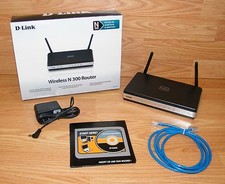 D-Link (DIR-615) N300 108 Mbps 4-Port 10/100 Wireless N Router Bundle **READ**  picture