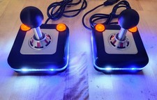 TAC STYLE JOYSTICK 2 SUNCOM DB9 LED X COMMODORE C64, AMIGA 500, ULTIMATE, ATARI picture