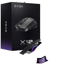EVGA X12 Gaming Mouse, 8k, Wired, Black, Customizable, Dual Sensor, 16,000 DPI⚡️ picture