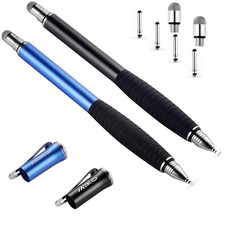 2 Pcs, 2 in 1 Precision Series, Disc Stylus Styli Bundle [Black + Blue] picture