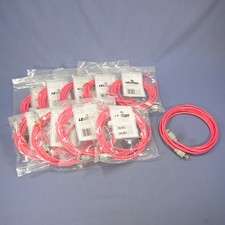 Leviton 62455-10R Red Cat6 10ft Ethernet Cable Data Patch Cords Network 10-Pack picture