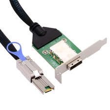 Cablecy Mini SAS SFF-8088 Male to SFF-8088 Female Extension Cable PCBA Bracket picture
