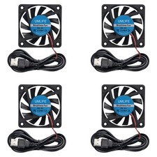 60mm Fan 4pack 5volt 0.18a Usb 60x60x10mm 6010 Brushless Dc Computer Cpu Heat Si picture