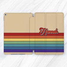 Custom Name Retro LGBTQ Pride Case For iPad Pro 13 11 Air 13 10.9 10.2 Mini 7 6 picture