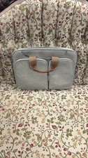 Lacdo Grey Laptop Shoulder Bag Case with Accessory Pockets NWOT picture