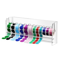 Sticker Holder Organizer Dispenser Acrylic Roll Label,12 Disks picture