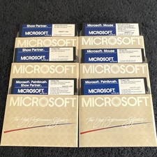 Vintage Microsoft Floppy Discs 5.25” 1986 lot of 6 picture