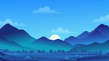 Landscape minimalism nature mountains art Custom Gaming Mat Desk picture