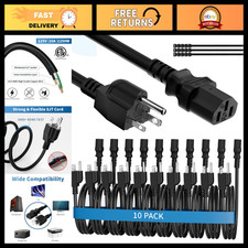 Universal 3-Prong AC Power Cord 3ft - 10 Pack, IEC C13 Cable for PC, Treadmill, picture