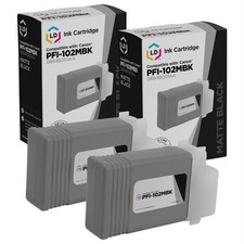 LD For Canon PFI-102MBK 2pk Matte Black Ink iPF500 iPF510 iPF600 iPF605 picture