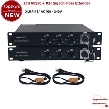 2CH AES50 + 1CH Gigabit Fiber Extender 10KM Digital Audio Transmitter 100-240V picture