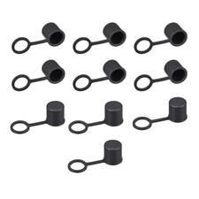 10Pcs Silicone BNC-B Anti-Dust Stopper Cap Cover for Female Jack Black picture