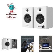White 60W Bluetooth Speakers for Desktop - Rich Sound & Compact Design picture