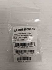 Bitspower Deluxe White Enhance 90-Degree Dual Multi-Link Adapter - OD 14MM - New picture