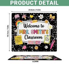Custom Welcome Classroom Teacher Mouse Pad Colorful Desk Mat Back to School Gift picture