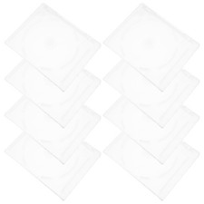 8Pcs Transparent Ps Dvd Storage Case Dual Disc Organizer Stackable picture