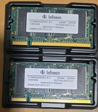 2X Infineon 256MB DDR 333 CL2.5 HYS64D32020GDL-6-C PC2700S-2533-0-A1 picture
