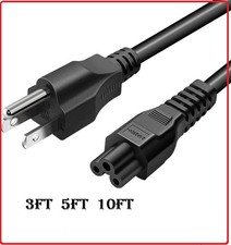 Lot of 1-100 AC 3 Prong Laptop Power Cord 3FT 5FT 10FT 125V C5 Premium Cable picture