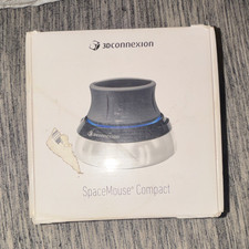 3Dconnexion SpaceMouse Compact Standard Mouse, 3D Tracking, Black/Silver picture
