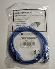 Lot Of 24 New Monoprice	3' 350 MHz Cat 5E Ethernet Patch Cord UTP, Blue 3 Ft. picture
